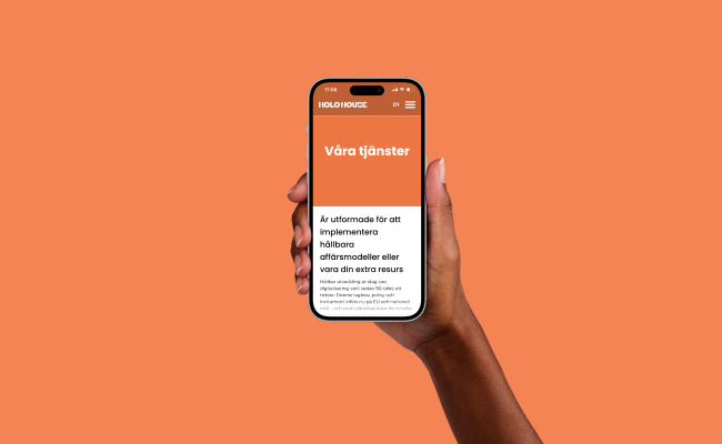 responsive holohouse website phone mockup