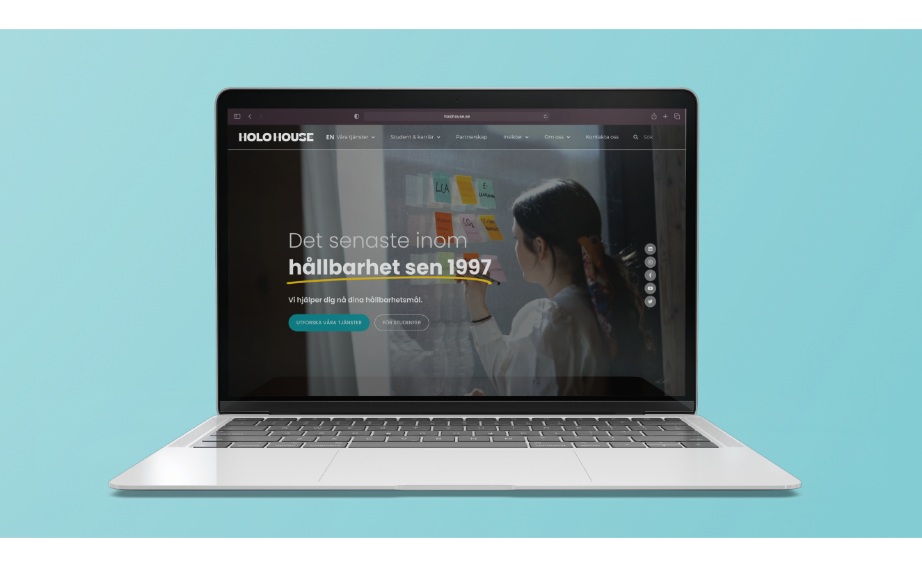Holohouse website mockup