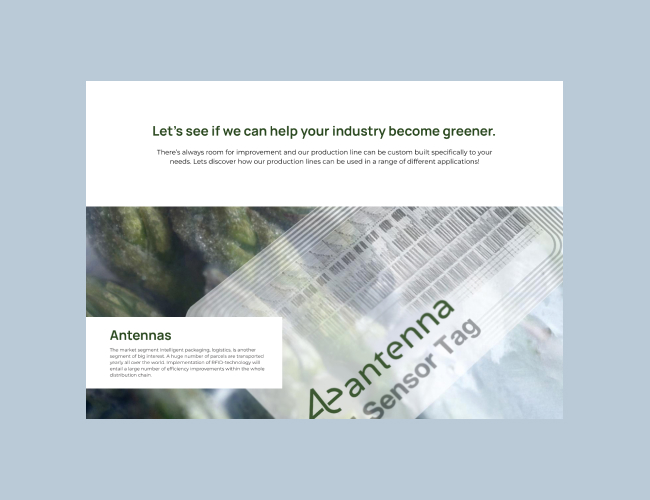 4e Antenna page on website mockup