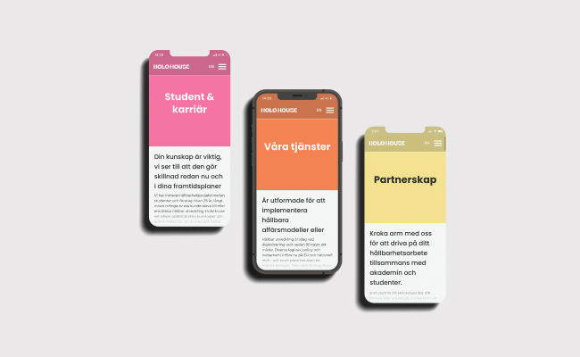 Holohouse responsive website mockup
