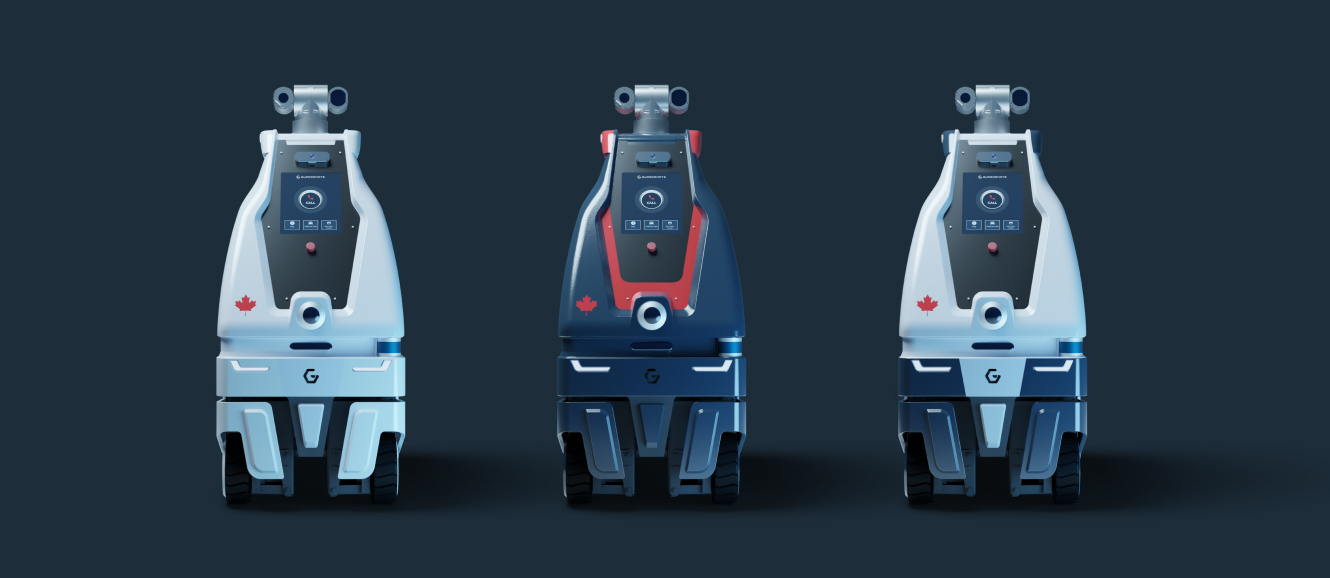 3 color variants of Tellext parking robot