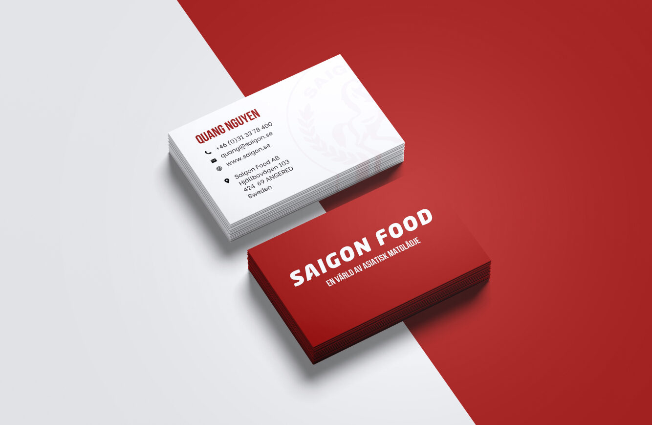 Saigon food business card mockup