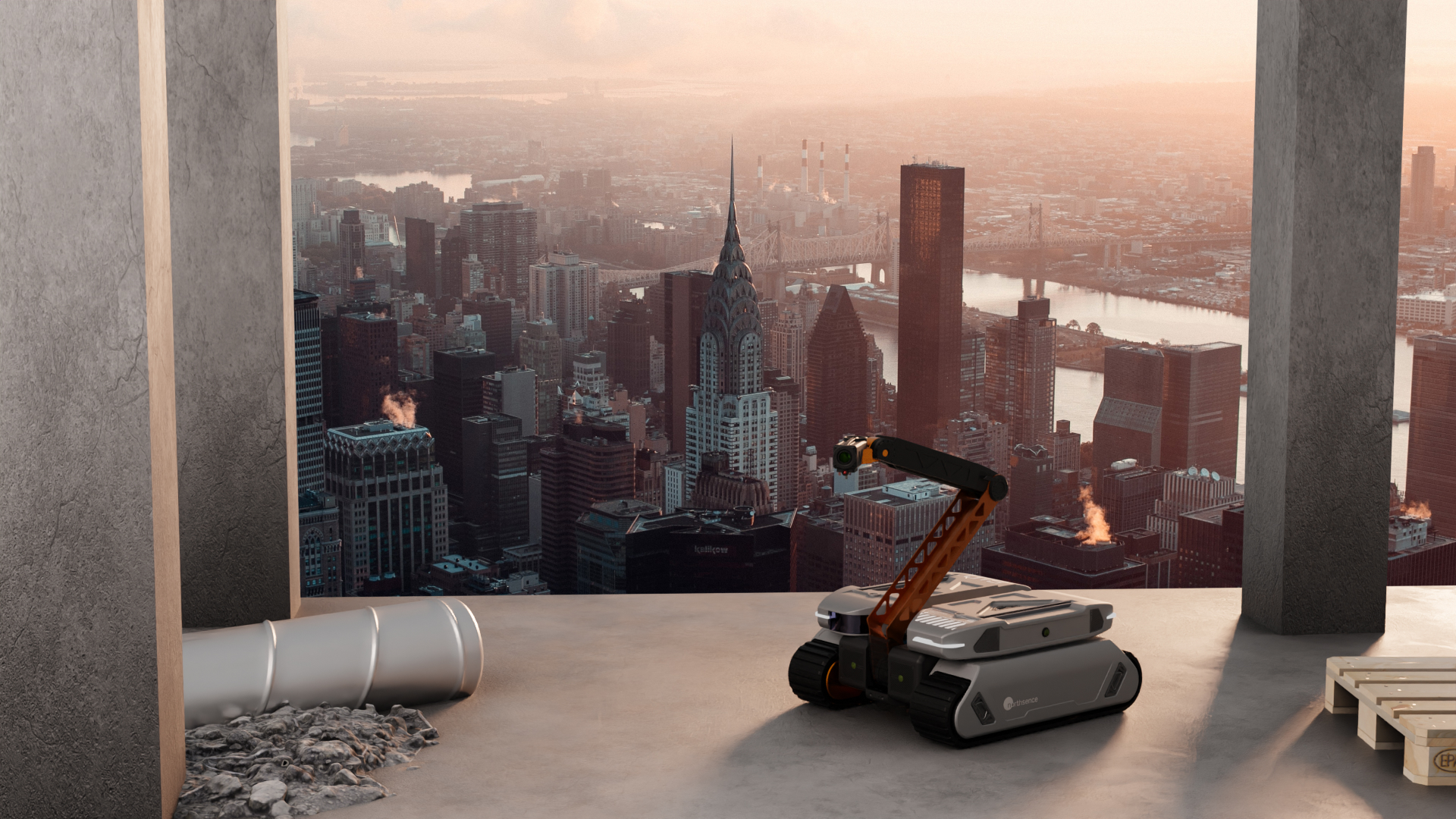 Construction robot in NYC