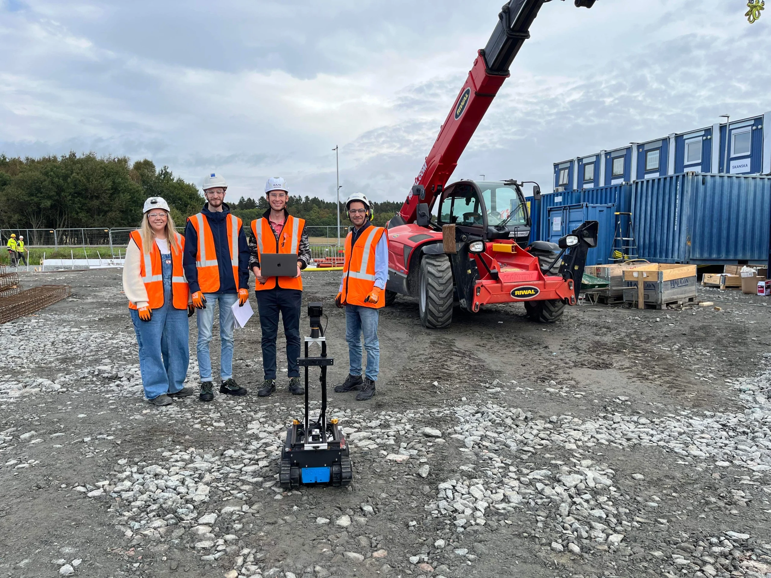 Northsence team robotic team at construction site